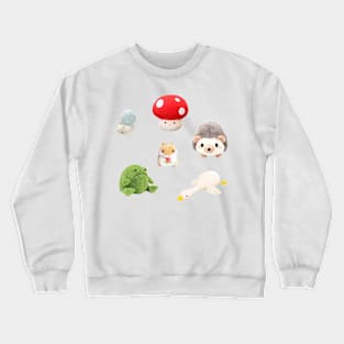 Cottagecore Kawaii Plushies Sticker Pack Crewneck Sweatshirt